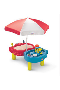 Песочница-стол с зонтом Little Tikes Тихая гавань, с аксессуарами